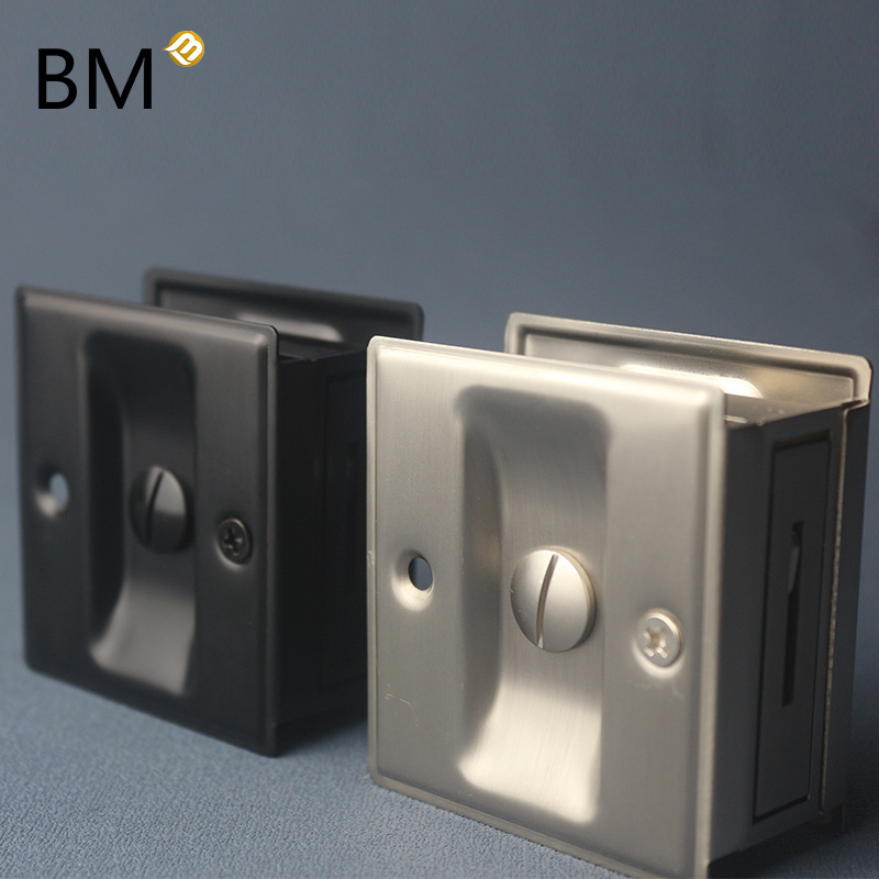 Stainless steel bedroom cavity pocket latch hook sliding door lock pocket door non locking locking latch bedroom cavity pocket