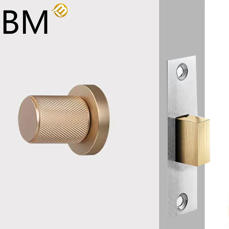 Half invisible door lock cabinet Zinc alloy knurled door knob door handle lock