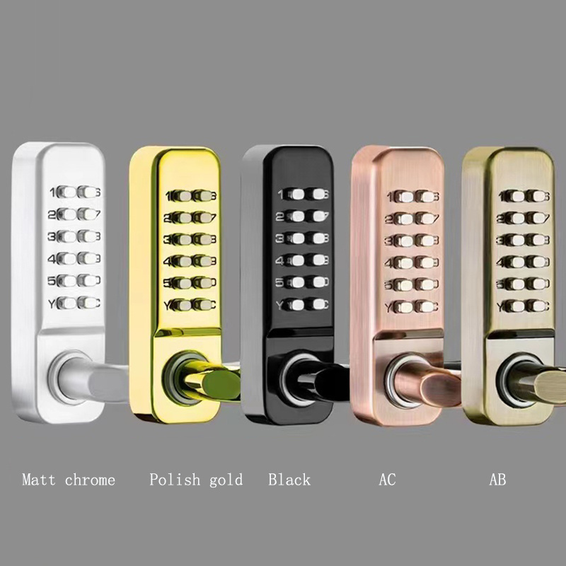 Popular style Zinc alloy combination mechanical code door lock/ push button door lock with lever handle