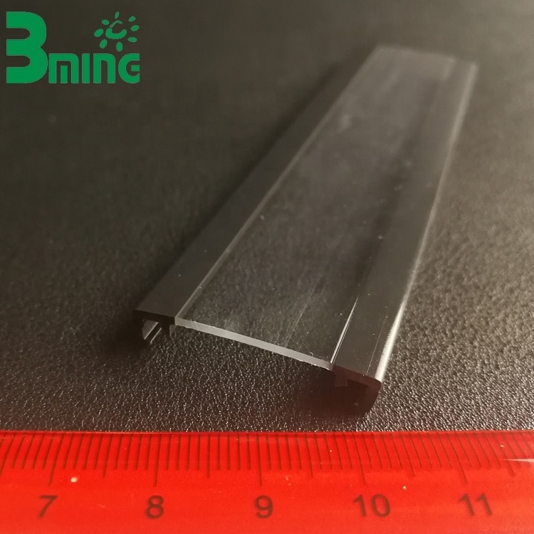 Bming Optical PC PMMA Co-extruded Linear LED Light Cover Aluminium Edge Covering Plastic Outdoor Light Cover