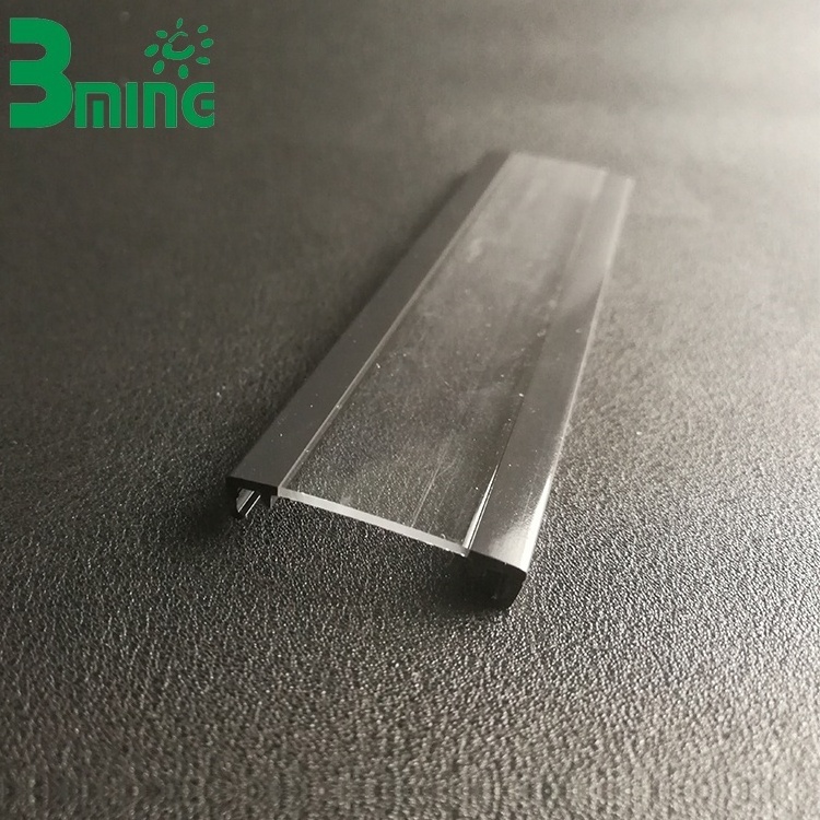 Bming Optical PC PMMA Co-extruded Linear LED Light Cover Aluminium Edge Covering Plastic Outdoor Light Cover