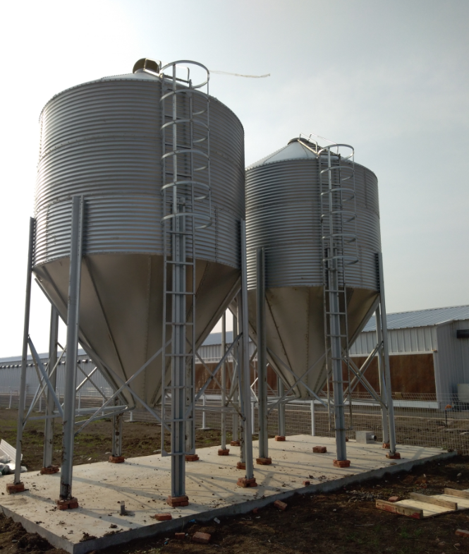 Wheat Corn Maize galvanized Grain Storage Silo, Poultry Chicken Feed Silo, Small Feed Silo