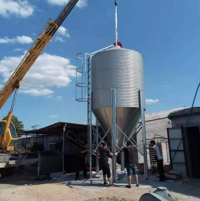 Customized Steel Chicken Feed Silo Small grain silo 3-30 ton capacity