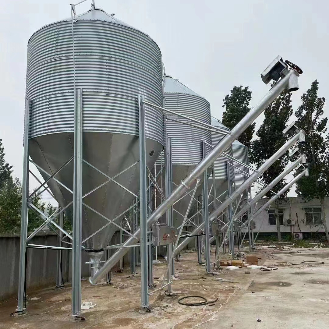 Broiler Automatic Poultry Chicken Animal Pig Feed Storage Silo Bin For Poultry Chicken Farm