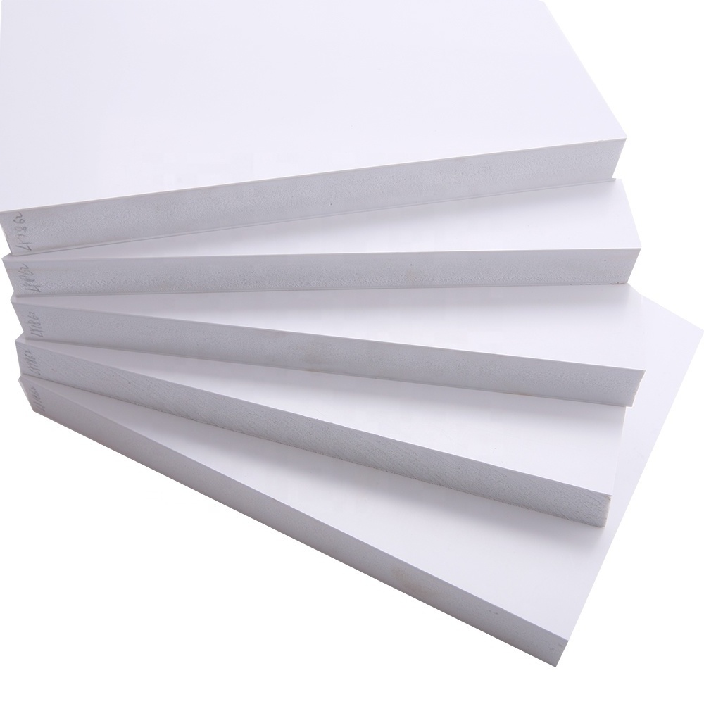 White hard plastic sheet PVC /WPC Foam Board /Sheet for kitchen bathroom cabinets floor Wall panels Ceiling