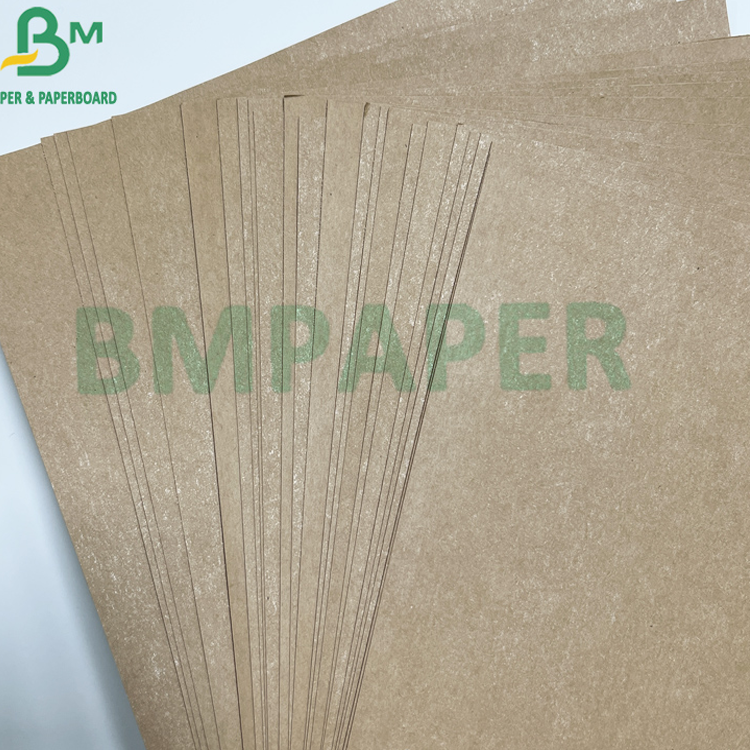 Good Printing Effect Smooth Recyclable 72 * 102 cm Oil proof Water Proof  PE Coated Kraft Paper For Snack Packaging