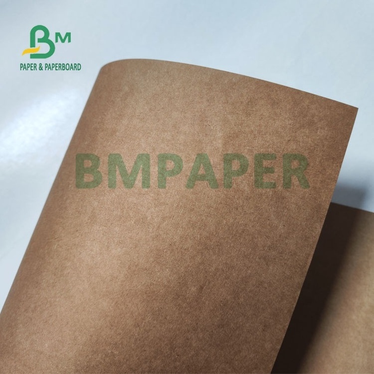 Tear Resistant Extensible Dark Brown Cement Sack Kraft Paper For Building Industry