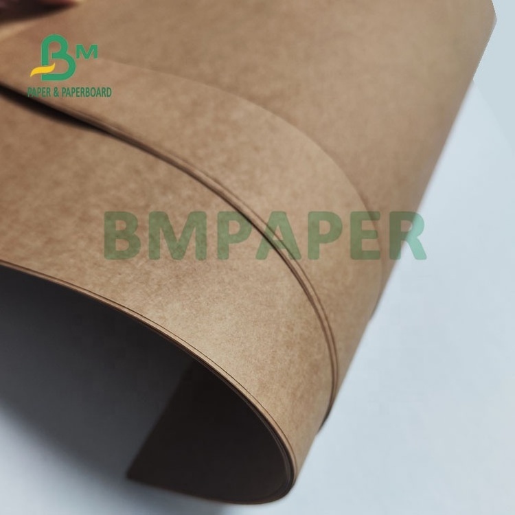 Tear Resistant Extensible Dark Brown Cement Sack Kraft Paper For Building Industry