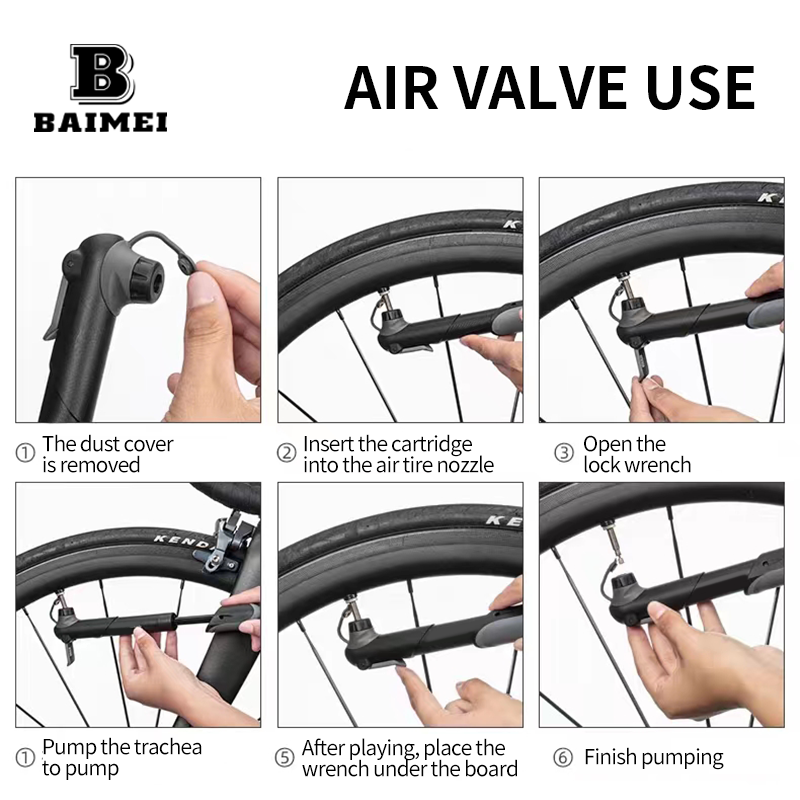 BM bicycle Manual Mini Bike Pump Inflator Compressor with Stand Suitable for Tire Pump MTB Mountain Bike Pump