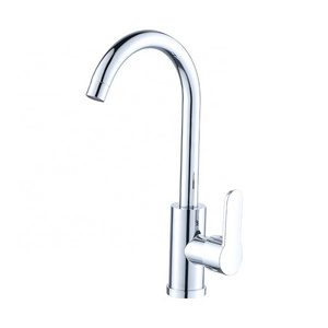 Single lever 360 degree swivel kitchen faucet