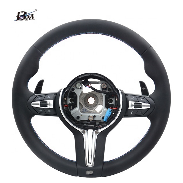 For BMW M5 M6 F10 5 Series F12 6 Series F01 7 Series Sport Custom Car Leather M Performance Steering Wheel by BM