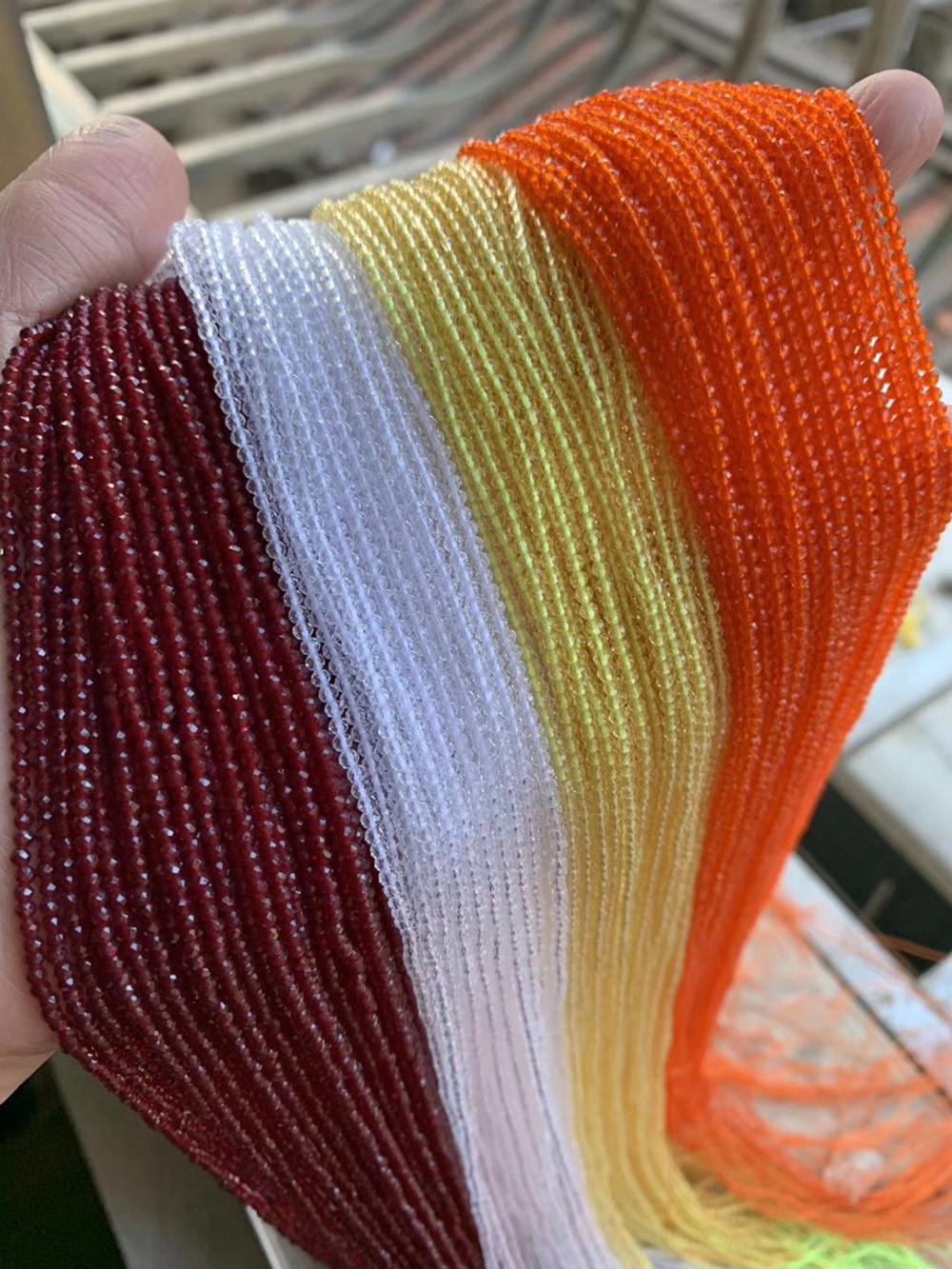 2020  hot sell  Wholesale  colors Carved angle glass  beads 2mm  Gemstone Beads