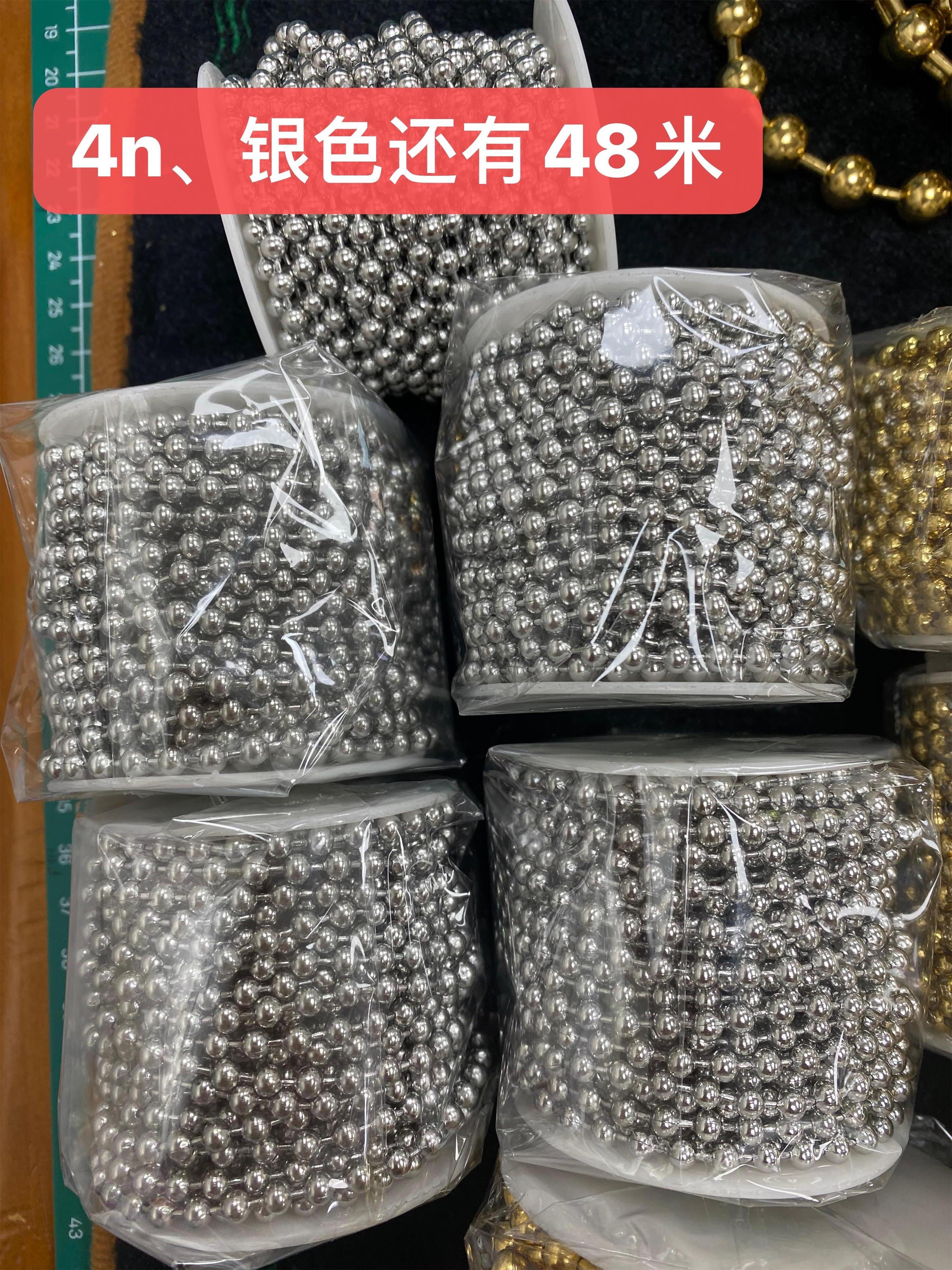 bulk sale stainless steel ball chain roll for jewelry making gold silver black rainbow color ball chain jewelry finding DIY