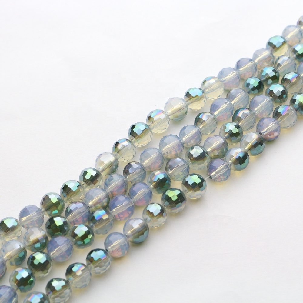 2024 wholesale square and rondelle Crystal glass Faceted Beads glass loose beads