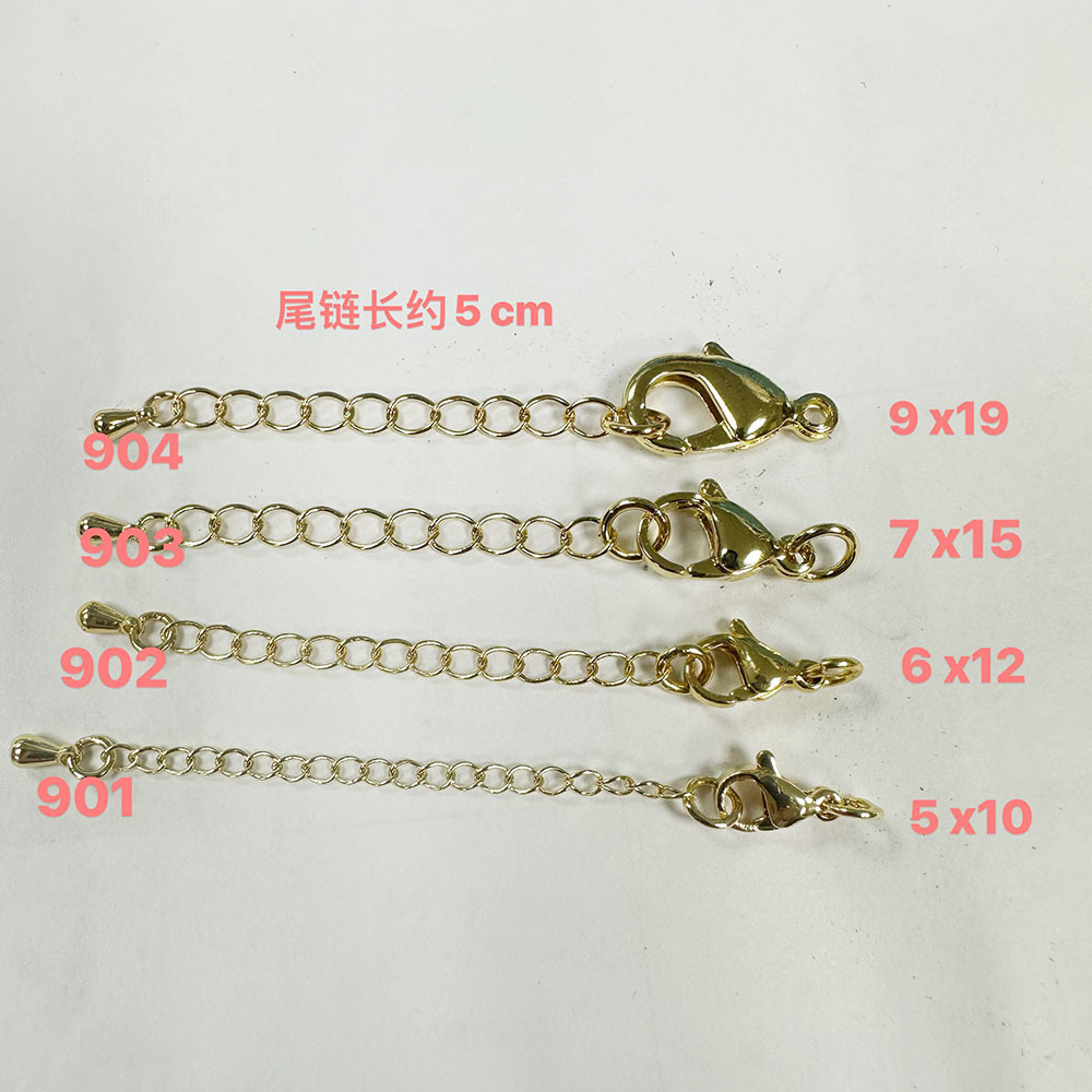 50mm Extended Extension Tail Chain Lobster Clasps Connector For DIY Jewelry Making Findings Bracelet Necklace