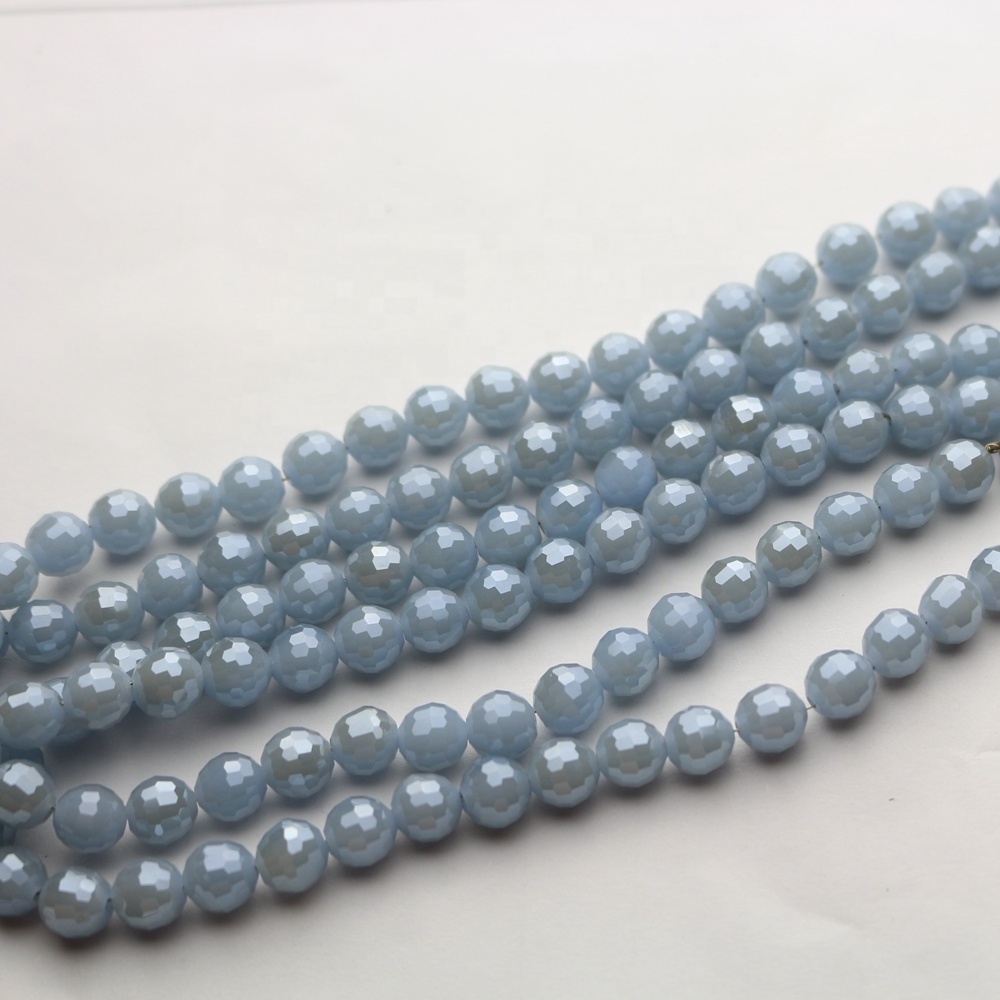 2024 wholesale square and rondelle Crystal glass Faceted Beads glass loose beads