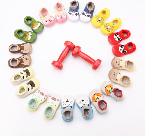 Baby cartoon three-dimensional dispensing low-top boat socks shoes small and medium-sized baby floor socks