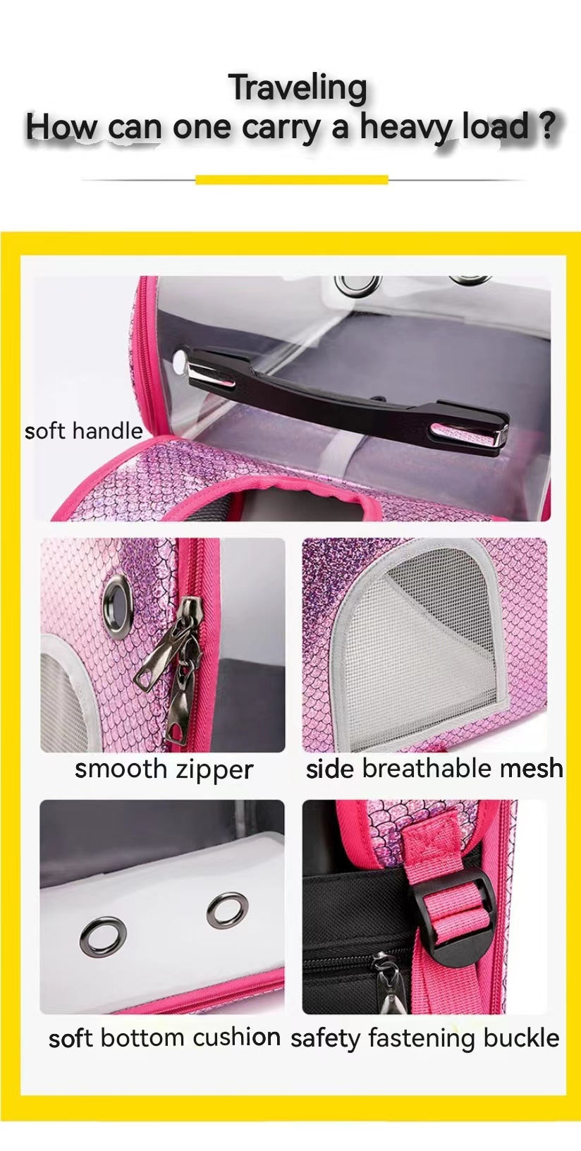 2023 Cat Carrier backpack pet carrier Breathable Airline approved Cat Bag pet carrier Bag for travel