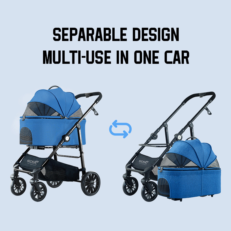 Cat Dog Pet Stroller Pet Travel Strolling Cart with high quality  For Travelling 4 Wheels