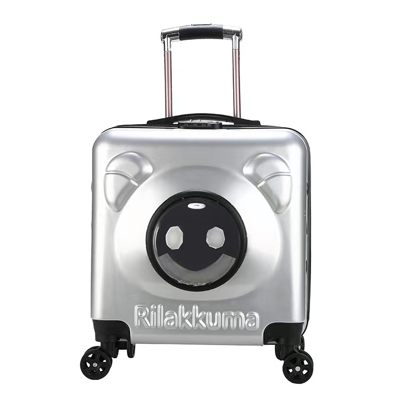 New Upgrade Transparent Pet Trolley Case Dual Use Airline Approved Pet Dog Travel Carrier On Wheels Dog Travel Backpack