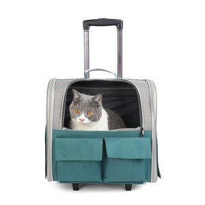 New Pet Trolley Luggage Breathable Foldable Pet Outdoor Travel Travel Bag Carrier Backpack