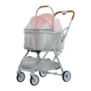 Wholesale Dog Strollers Pet Trolley Pet Stroller And Carrier Auto Folding Luxury Pet Stroller