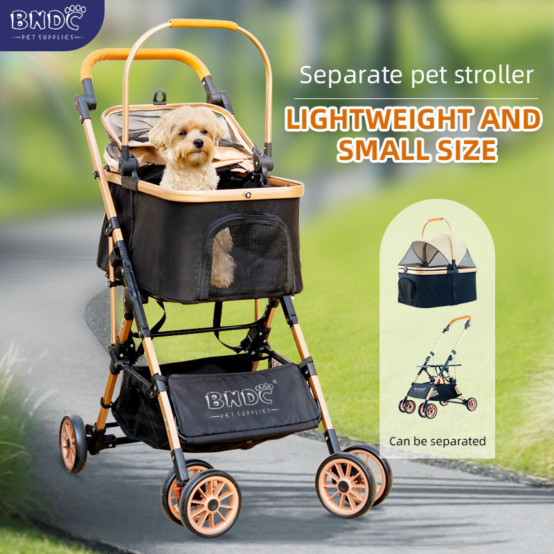 Wholesale Large baby Pet Stroller Travel Outdoor luxury Dog Stroller Folding Pet Trolley Dog Cart