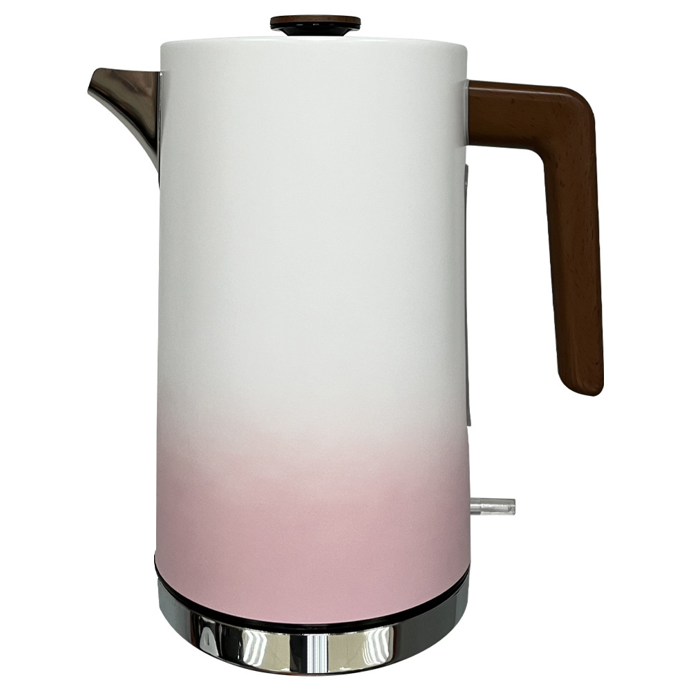 Hot Sale Superior Wood Effect Handle Double Colors Rapid Boil Jug Kettle Water Boiler Electric Kettle