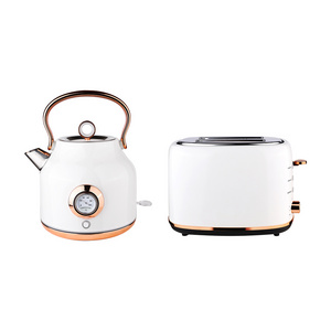 Superior Household Retro Breakfast Collection Stainless Steel Electric Toaster and Kettle Set