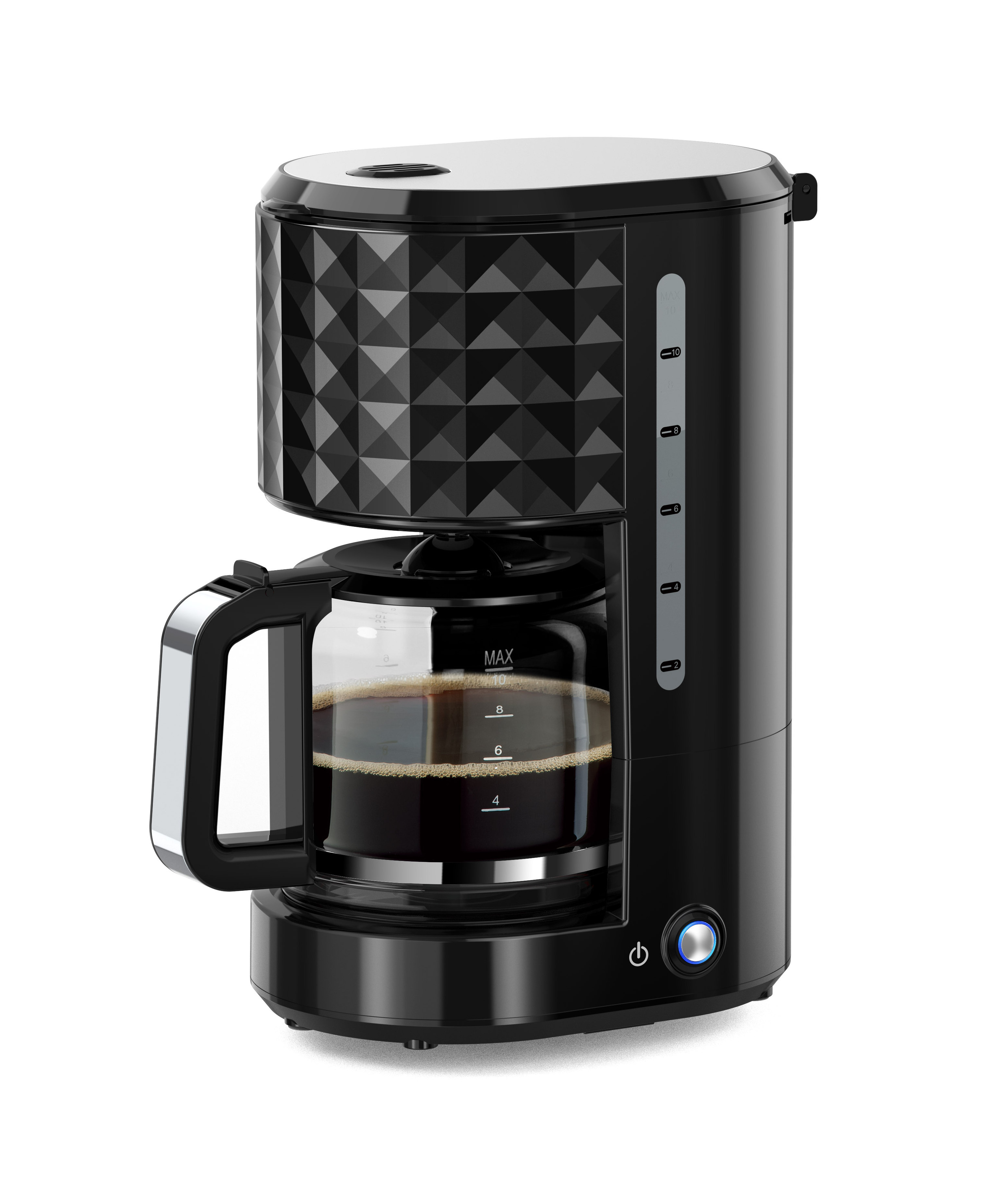 Electric Coffee Pot Machine Including Reusable And Removable Coffee Filter 6-Cup Drip Coffee Maker Programmable