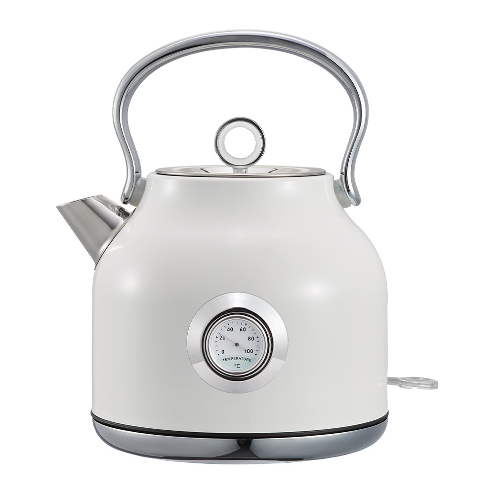 1.7L Stainless Steel  Large Temperature Gauge Retro Electric Kettle Tea Kettle Electric Boiler Kettle