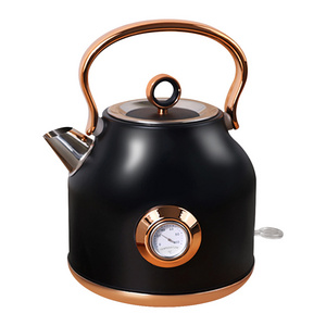 High Quality Easy Pouring Spout Retro Kettle With Thermometer Electric Kettle for Boiling Water