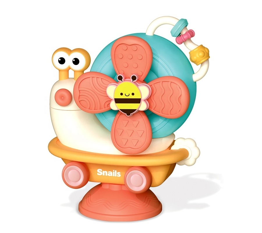 Snail Windmill Spinner High Chair Toy With Suction Cup 18 Moths Montessori Infant Gift Wheel Development New Baby Toy