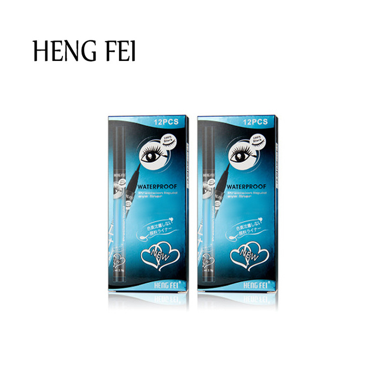 Eye makeup Hengfei liquid eyeliner pen thick black waterproof non-smudged magnetic eyelashes no glue no eyeliner