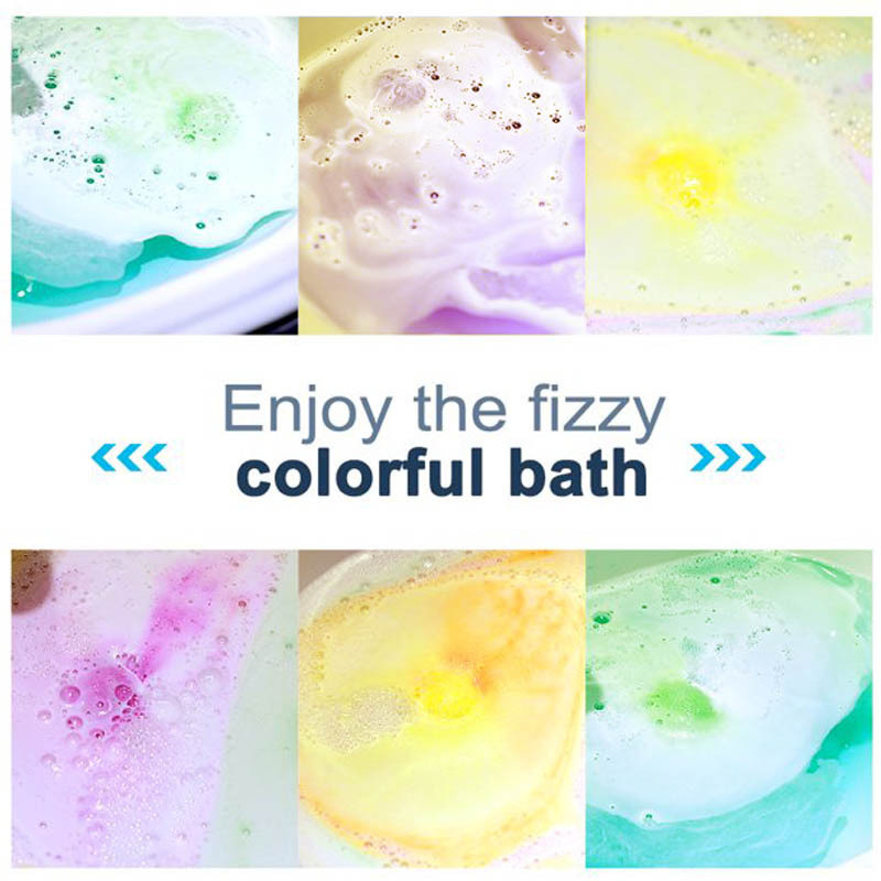 Mixed Color Cleansing Bath Salt Ball Essential Oil Nourishing Bath Moisturizing Bubble Bomb Bath Ball Custom Packaging 70g