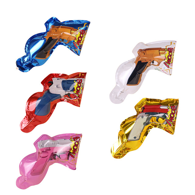 Amazon Hot Sale Party balloon Pop Handheld Push Exploding Glitter Gun Confetti Cannon Party Popper Pistol Gun Shape Balloon Toys