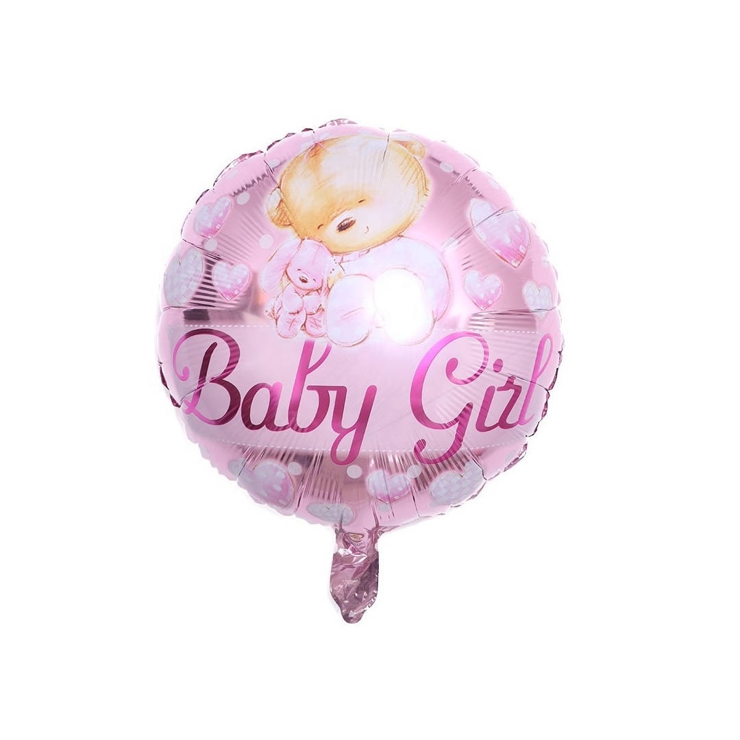 BONA baby shower aluminum foil bow round balloon boy or girl gender reveal party decor balloons