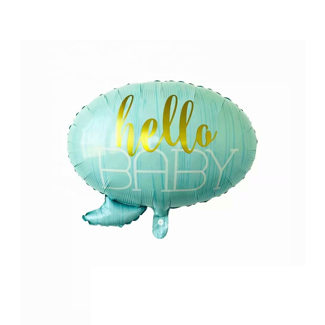 BONA baby shower aluminum foil bow round balloon boy or girl gender reveal party decor balloons