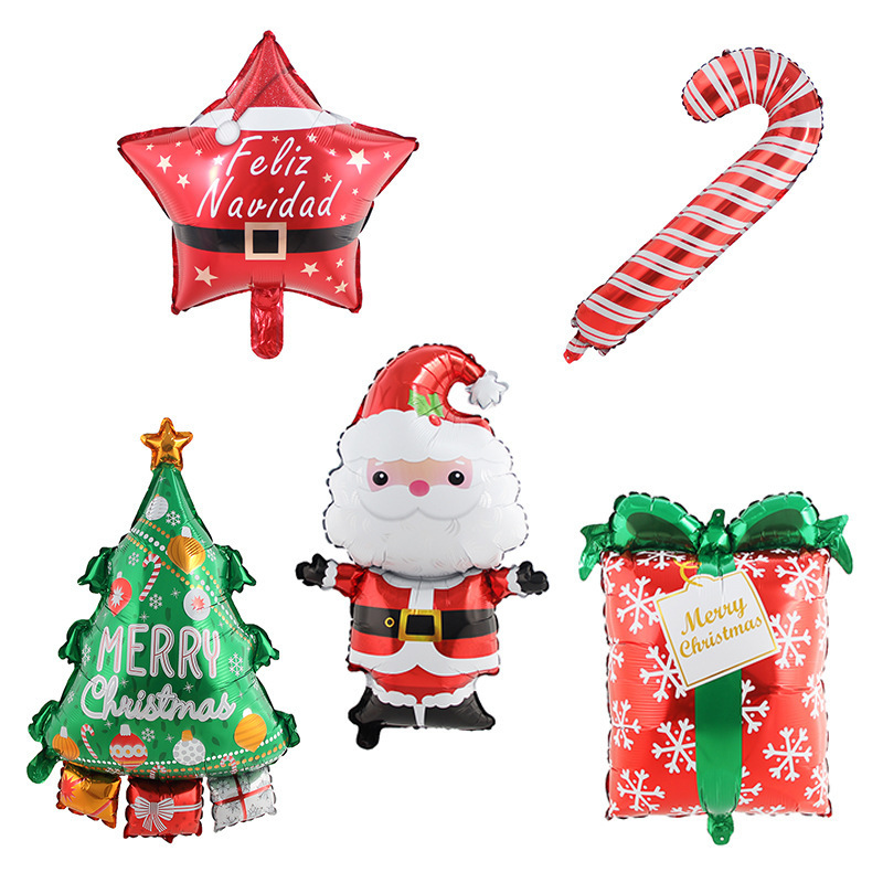 BONA Character Santa Claus Cinderella Elf Snow Foil Balloons Toys Set House Christmas Party Balloon