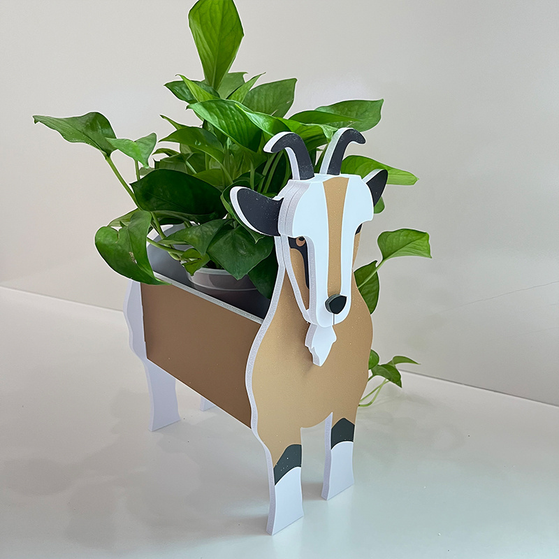 Wholesale cheap artificial plant pots garden ornaments mini flower pots for home and office cow planter pot