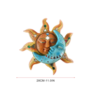 Wall Art For GiftsWall  Sun And Blue Moon Celestial Body Face Decoration Indoor And Outdoor Wall