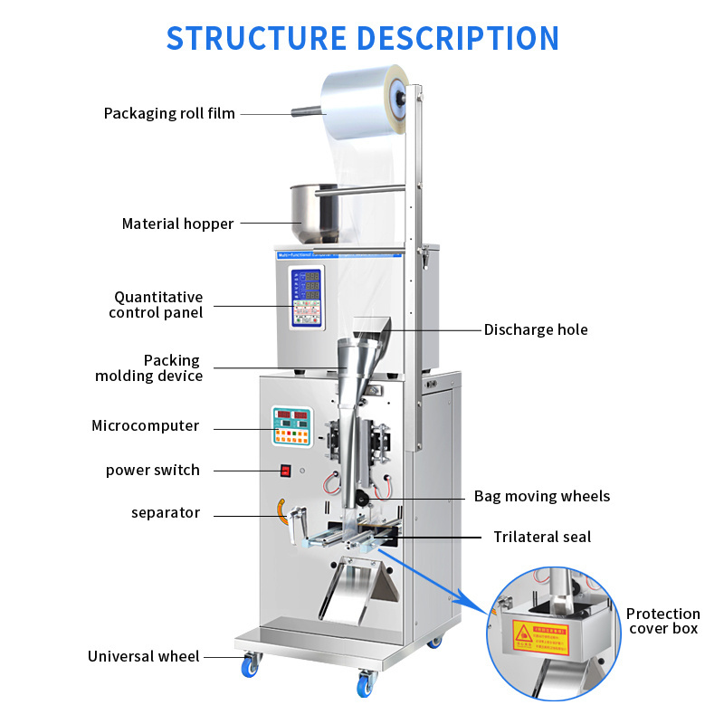 automat pack pouch candy packaging granular maize milling powder filling packing machine