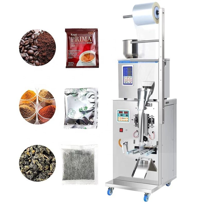 Automatic coffee powder small sachet multifunction packing seed sugar spice nuts cereal pepper tea bag packaging machine