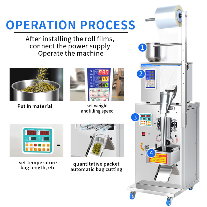 automat pack pouch candy packaging granular maize milling powder filling packing machine