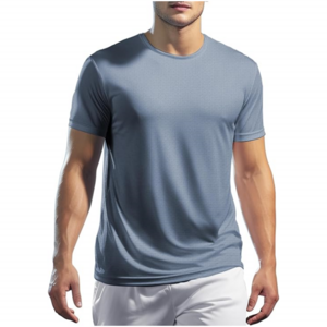 Athletic Wear Short Sleeve 90 Polyester 10 Spandex Quick Dry Gym T Shirt  For Men