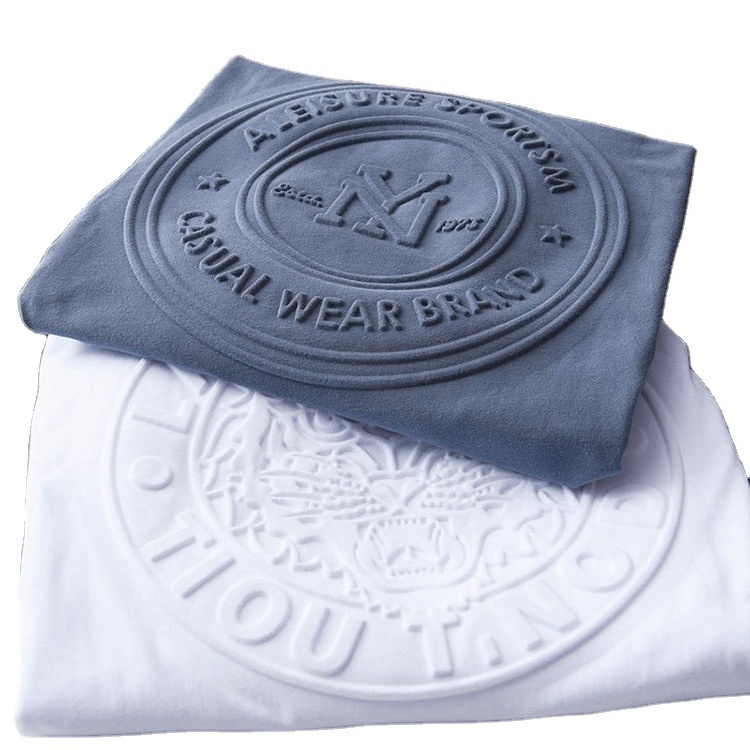 T shirts with logo custom logo printed 100% cotton t shirt 3d embossed printing t shirt   for men