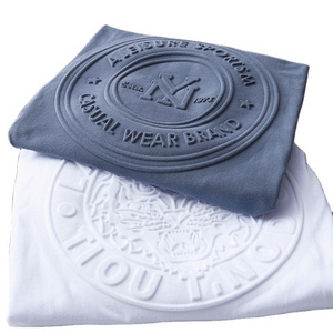 T shirts with logo custom logo printed 100% cotton t shirt 3d embossed printing t shirt   for men