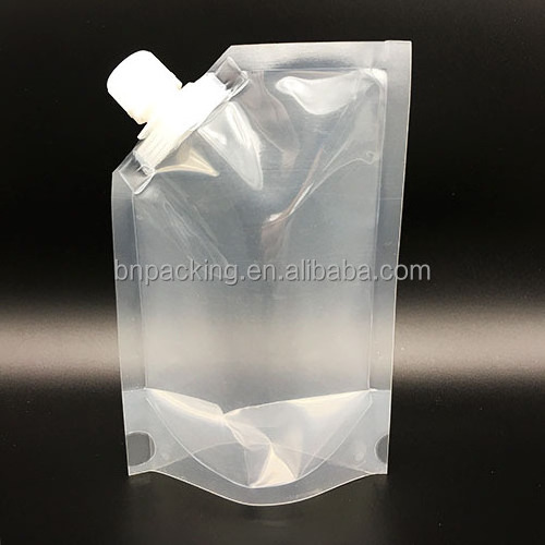 High quality transparent nylon bag 100ml pouch clear spout drink pouch