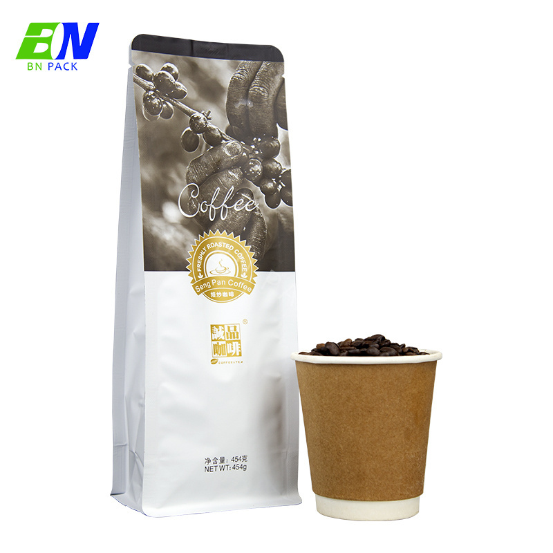 100% food grade flat bottom pouch with zipper custom printed morinaga powder tea bags pack coffee with valve,pouch