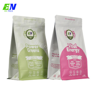 Custom Printing Resealable Moisture Proof Flat Bottom Plastic Coffee Bean Packaging Bag With One Way Valve